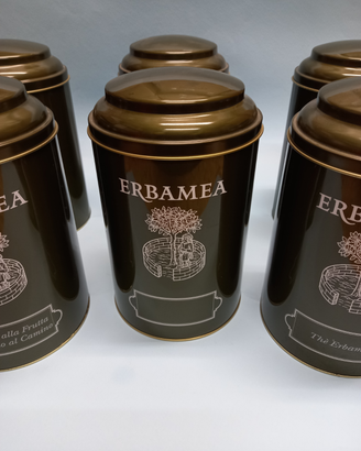 Barattoli nuovi latta ERBAMEA erboristeria Aboca