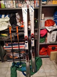 sci+scarponi+racchette+sacca sci Salomon ottimi
