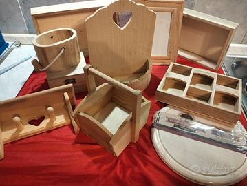 oggetti legno per decoupage