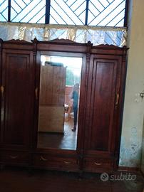 armadio vintage anni 1930-1940 fatto a mano