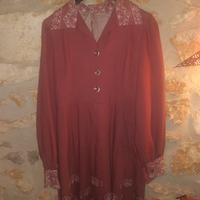 Vestito rosa antico con cinta