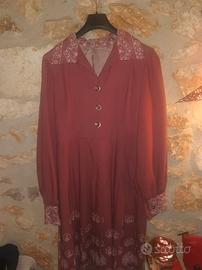 Vestito rosa antico con cinta