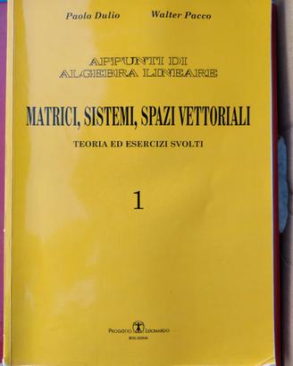 libri algebra lineare