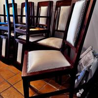 Sedie in ciliegio e pelle