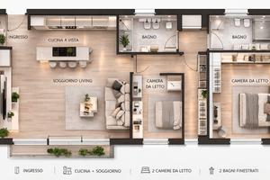 Moderno trilocale con cantina e posto auto incluso