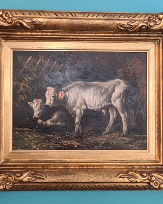 Quadro scena agreste inizio XX secolo