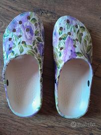 Sabot floreali traforati donna n° 37