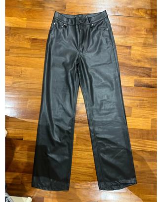 Pantalone in pelle nera Zara - caldo e comodo tg S