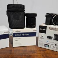 Sony a6000 kit più obiettivi sigma