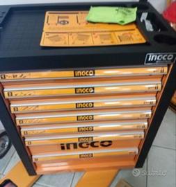carrello attrezzi ingco 328 pz 6 cassetti pieni 