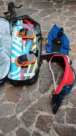 Tavola kite surf, trapezio, boardbag, impact vest