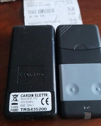 2 Telecomandi Cardin elettr. S435 433.92mhz cancel