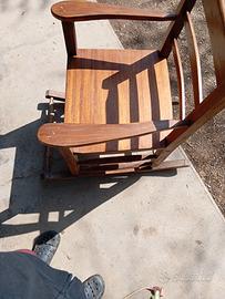 sedia a dondolo antica