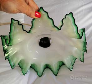 3 Lampadari Antichi Art Decò Frisè 26x10CM 