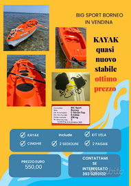 Kayak Big Sport Borneo a soli 550 euro come nuovo