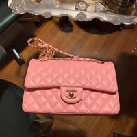 Borsa Chanel in pelle rosa