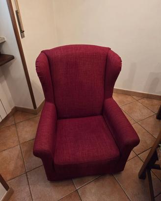 Poltrona tessuto bordeaux