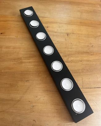 Portacandele lineare nero – 7 candele