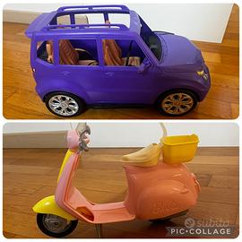 Auto macchina e moto vespa barbie