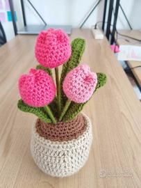 Vaso di Fiori a Crochet 