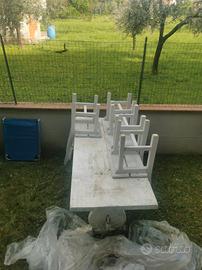 tavolo e 6 sedie legno massello