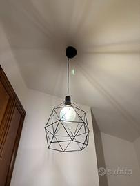lampada nera sospensione