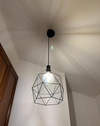 lampada nera sospensione