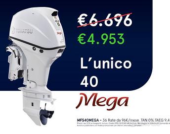 Motore Fuoribordo Tohatsu MFS40 Mega