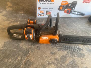 Motosega elettrica Wokx con batterie 40 volt incl.