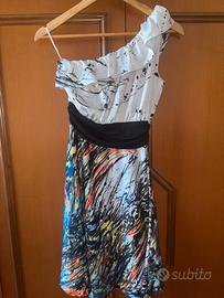 Vestito Monospalla Elegante Nemo Fantasia Astratta