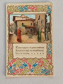 Rara Cartolina D'epoca Dante e Beatrice 
