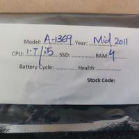 Scheda madre completa MacBook air A-1369 Mid 2011