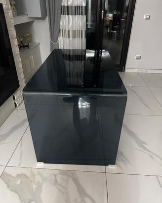 Scrivania in vetro temperato fumè
