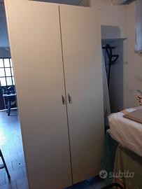 Armadio a due ante laminato bianco