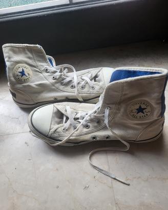converse all star alte beige e blu