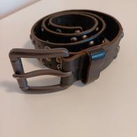 cintura in cuoio borchiata 