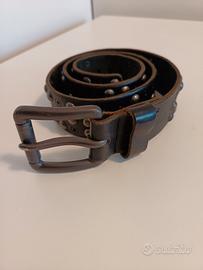cintura in cuoio borchiata 