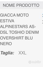 Giaca estiva mezza stagione Alpinestar