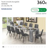 TAVOLO CONSOLLE ALLUNGABILE  NUOVO GIÀ MONTATO