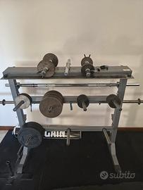 202 KILOGRAMMI DI DISCHI DA PALESTRA