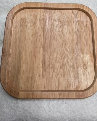 Vassoio quadrato in legno naturale