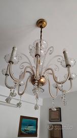Lampadario in cristallo anni 80