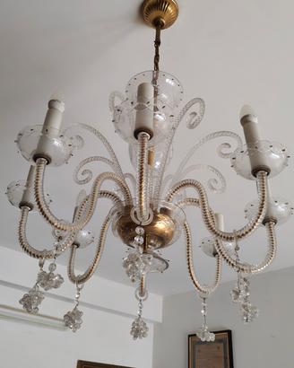 Lampadario in cristallo anni 80
