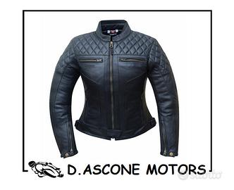 Giacca in pelle nera classica DONNA