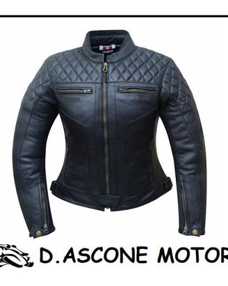 Giacca in pelle nera classica DONNA
