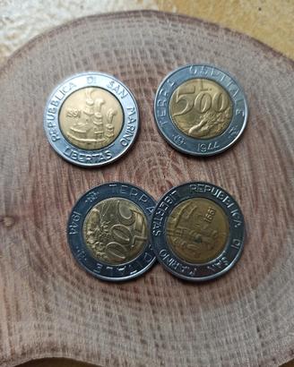 Monete 500 lire 1991 San Marino (terra ospitale)