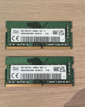 16GB (2x8GB) RAM SODIMM DDR4 3200