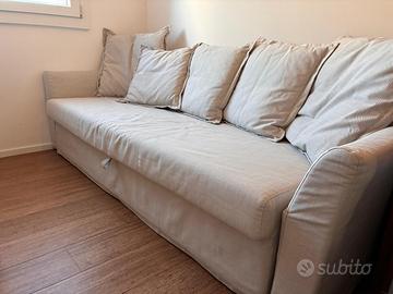 HOLMSUND Divano letto a 3 posti, Borgunda beige