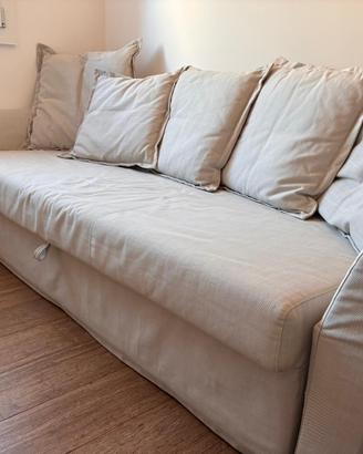 HOLMSUND Divano letto a 3 posti, Borgunda beige