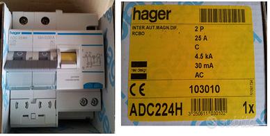 interruttore salvavita Hager ADC224H